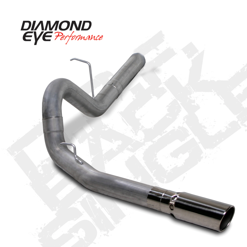 GMC 3500 Performance Exhaust - Diamond Eye Performance - DPF Back, Single SS - Stainless Steel - `11-`12